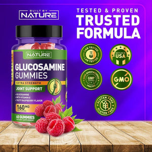 BUILT BY NATURE - Built by Nature Glucosamine Gummies with Vitamin E 60 gomitas - The Red Vitamin MX - Suplementos Alimenticios - {{ shop.shopifyCountryName }}