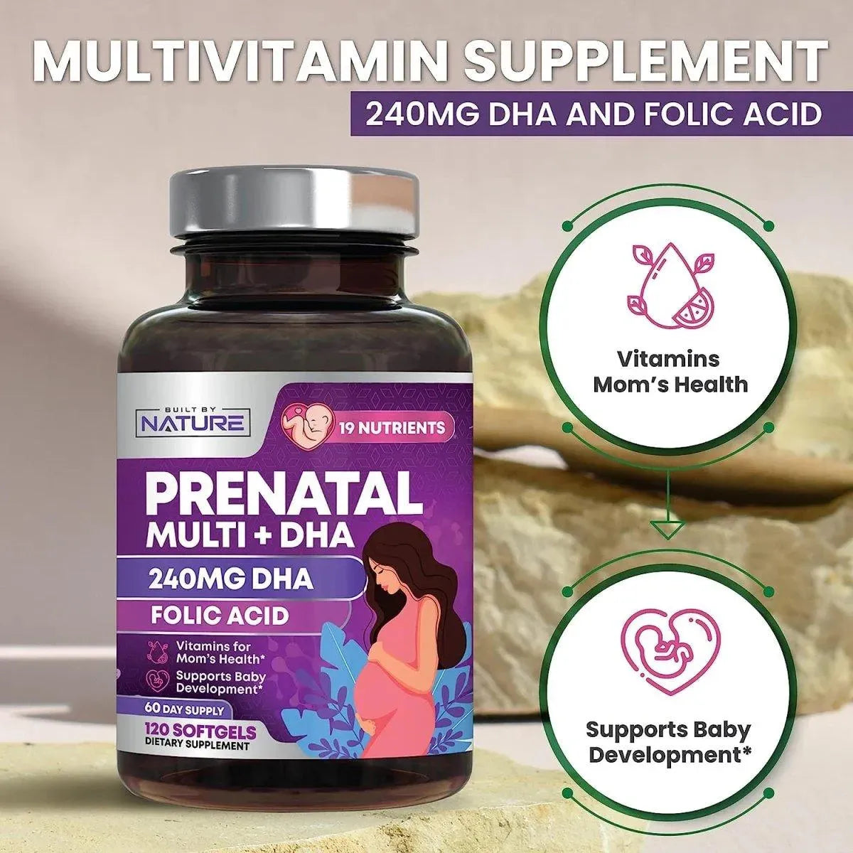 BUILT BY NATURE - Built by Nature Prenatal Multivitamin 120 Capsulas Blandas - The Red Vitamin MX - Suplementos Alimenticios - {{ shop.shopifyCountryName }}