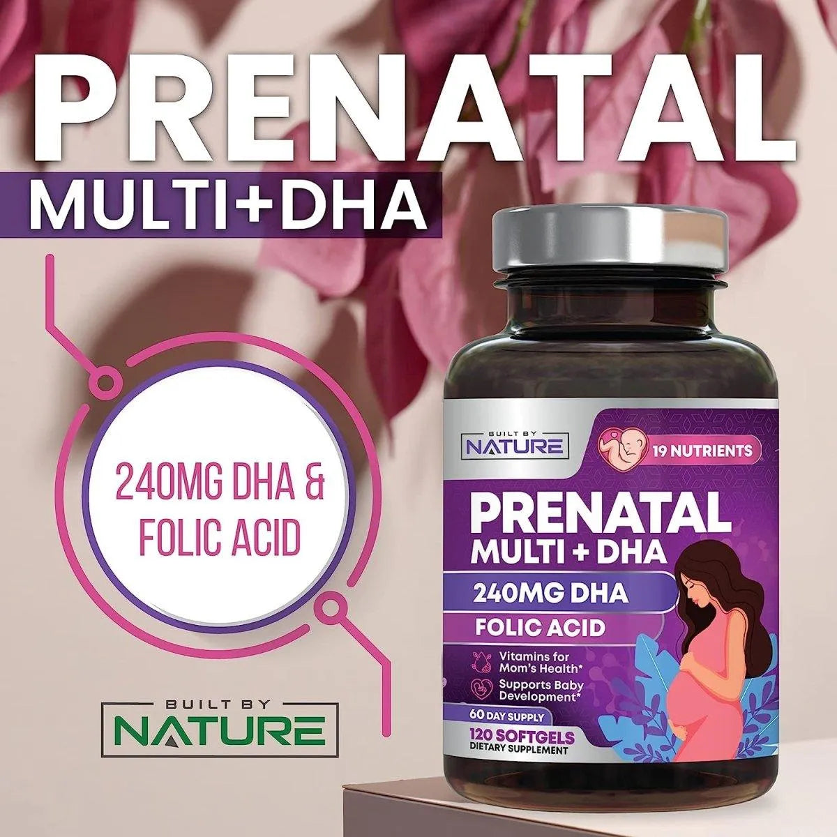 BUILT BY NATURE - Built by Nature Prenatal Multivitamin 120 Capsulas Blandas - The Red Vitamin MX - Suplementos Alimenticios - {{ shop.shopifyCountryName }}