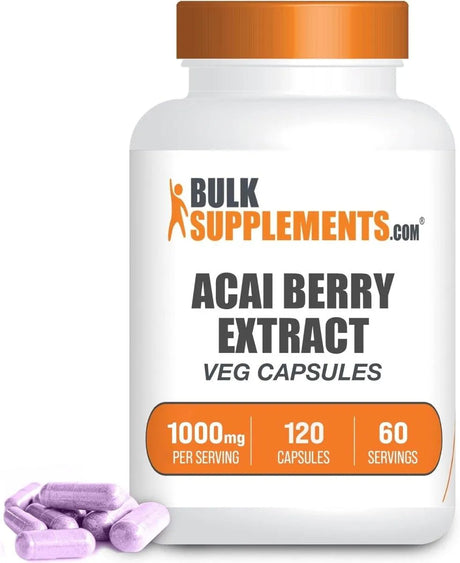 BULK SUPPLEMENTS - Bulk Supplements Acai Berry Extract 1000Mg. 120 Capsulas - The Red Vitamin MX - Suplementos Alimenticios - {{ shop.shopifyCountryName }}