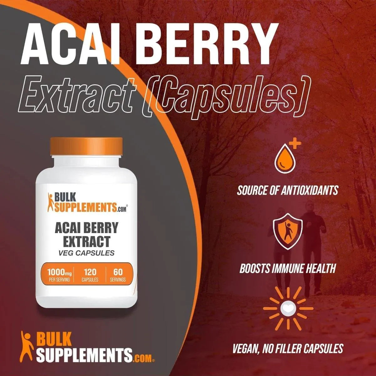 BULK SUPPLEMENTS - Bulk Supplements Acai Berry Extract 1000Mg. 120 Capsulas - The Red Vitamin MX - Suplementos Alimenticios - {{ shop.shopifyCountryName }}