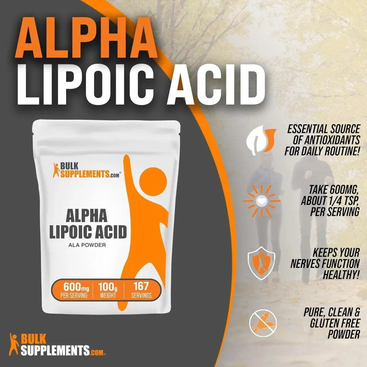 BULK SUPPLEMENTS - Bulk Supplements Alpha Lipoic Acid Powder 167 Servicios 100Gr. - The Red Vitamin MX - Suplementos Alimenticios - {{ shop.shopifyCountryName }}