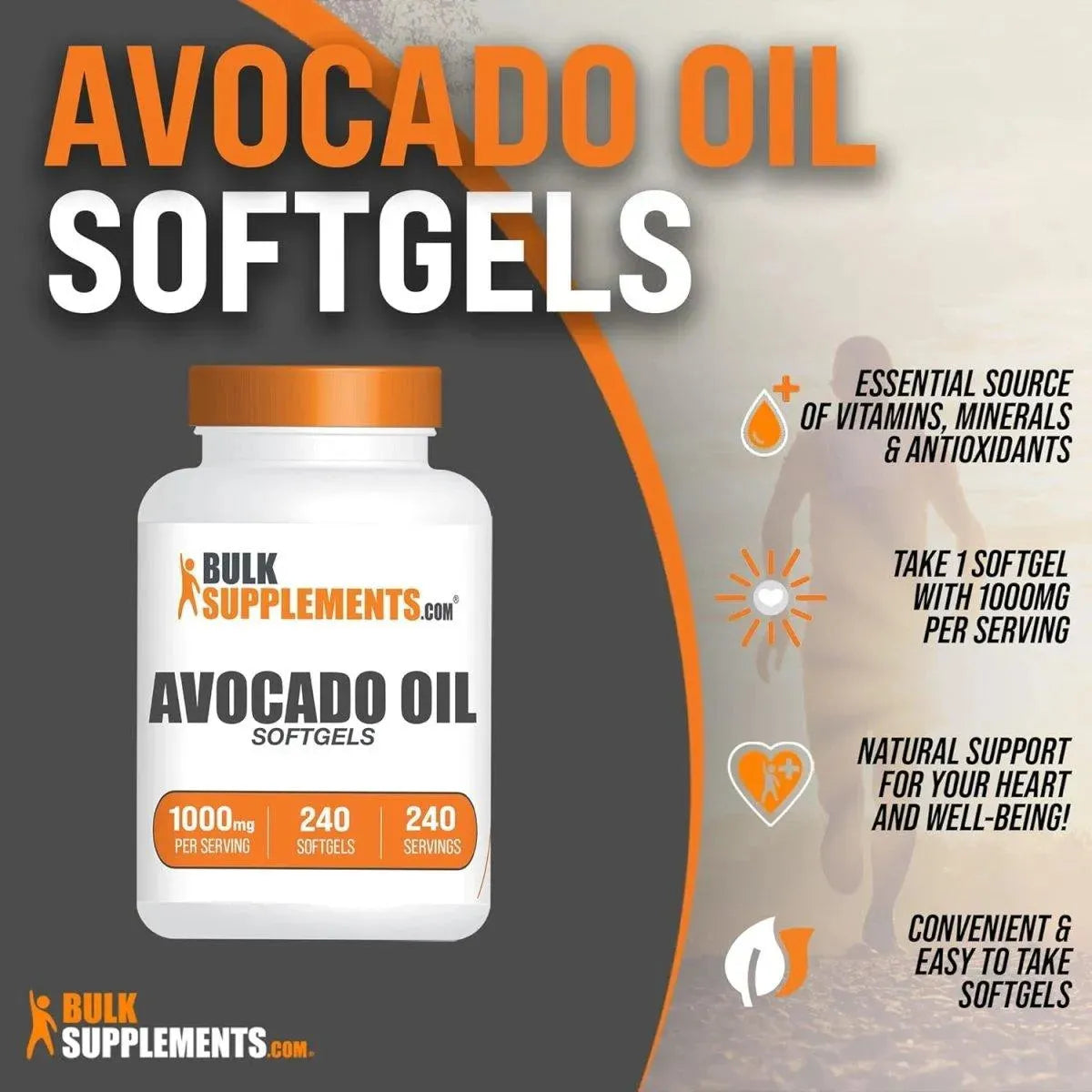 BULK SUPPLEMENTS - Bulk Supplements Avocado Oil 1000Mg. 240 Capsulas Blandas - The Red Vitamin MX - Suplementos Alimenticios - {{ shop.shopifyCountryName }}