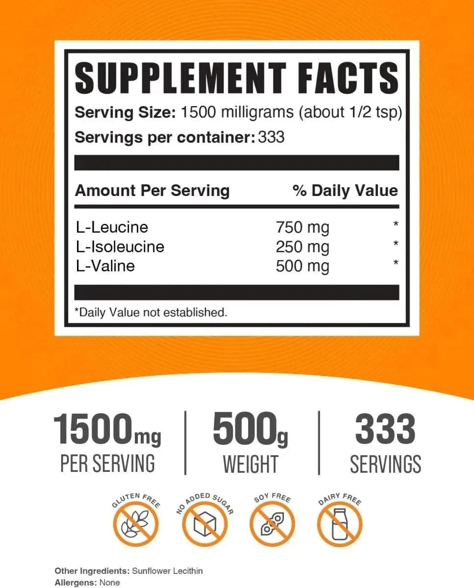 BULK SUPPLEMENTS - Bulk Supplements BCAA 3:1:2 Powder 500Gr. - The Red Vitamin MX - Suplementos Alimenticios - {{ shop.shopifyCountryName }}