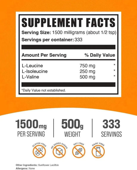 BULK SUPPLEMENTS - Bulk Supplements BCAA 3:1:2 Powder 500Gr. - The Red Vitamin MX - Suplementos Alimenticios - {{ shop.shopifyCountryName }}