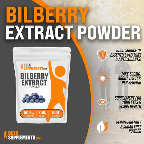 BULK SUPPLEMENTS - Bulk Supplements Bilberry Extract Powder 250Gr. - The Red Vitamin MX - Suplementos Alimenticios - {{ shop.shopifyCountryName }}