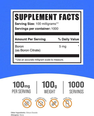 BULK SUPPLEMENTS - Bulk Supplements Boron Citrate Powder 100Gr. - The Red Vitamin MX - Suplementos Alimenticios - {{ shop.shopifyCountryName }}