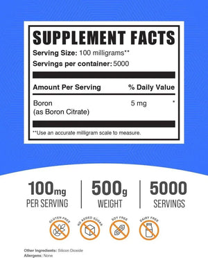 BULK SUPPLEMENTS - Bulk Supplements Boron Citrate Powder 500Gr. - The Red Vitamin MX - Suplementos Alimenticios - {{ shop.shopifyCountryName }}