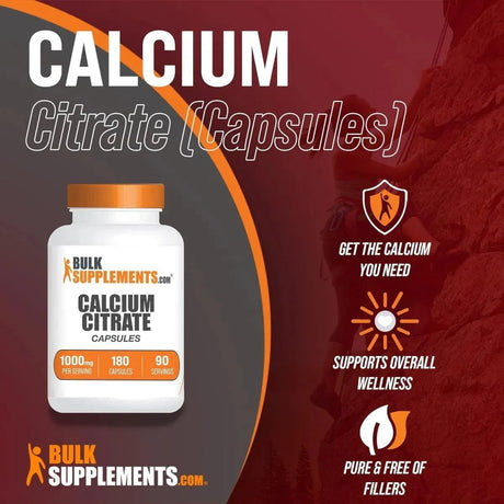 BULK SUPPLEMENTS - Bulk Supplements Calcium Citrate 180 Capsulas - The Red Vitamin MX - Suplementos Alimenticios - {{ shop.shopifyCountryName }}