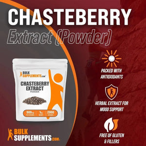 BULK SUPPLEMENTS - Bulk Supplements Chasteberry Extract Powder 1 Kg. - The Red Vitamin MX - Suplementos Alimenticios - {{ shop.shopifyCountryName }}