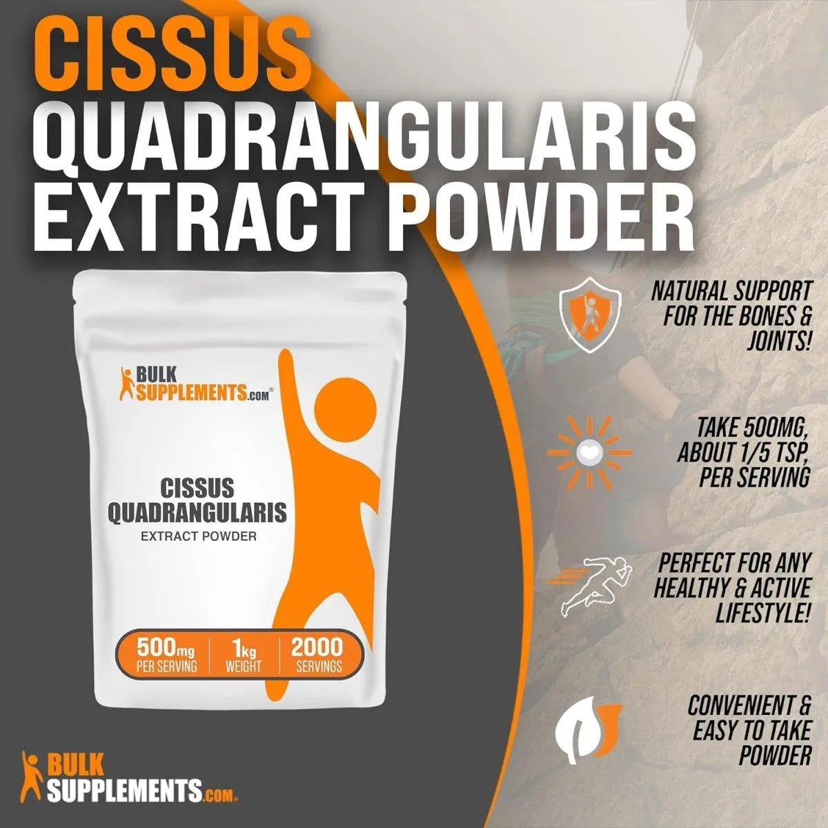 BULK SUPPLEMENTS - Bulk Supplements Cissus Quadrangularis Extract Powder 1 Kg. - The Red Vitamin MX - Suplementos Alimenticios - {{ shop.shopifyCountryName }}