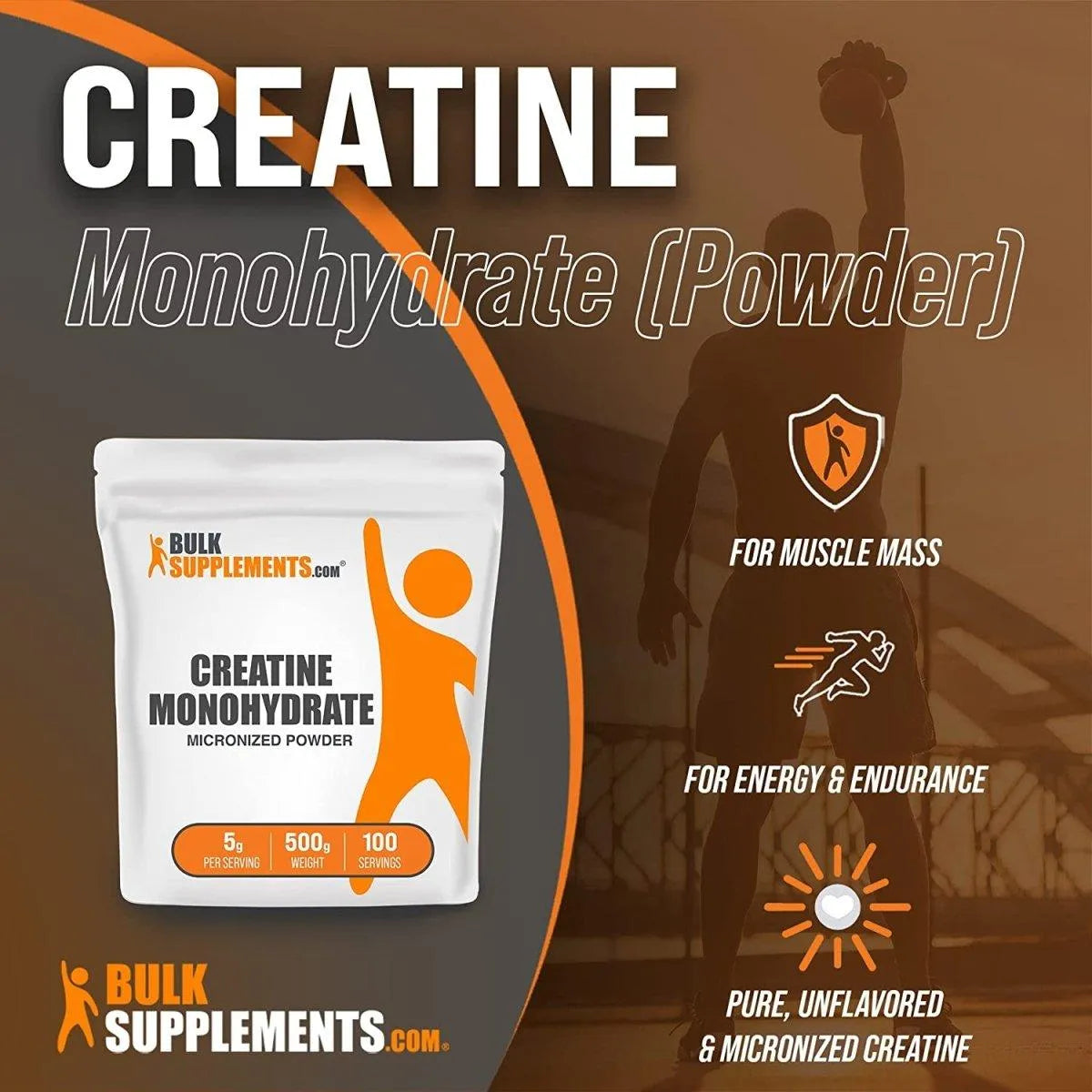 BULK SUPPLEMENTS - Bulk Supplements Creatine Monohydrate Powder 500G. - The Red Vitamin MX - Suplementos Alimenticios - {{ shop.shopifyCountryName }}