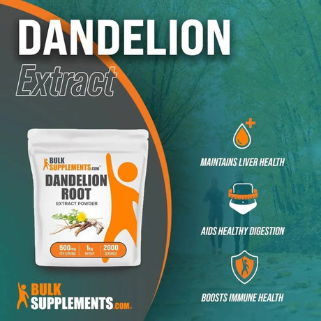 BULK SUPPLEMENTS - Bulk Supplements Dandelion Root Extract Powder 1 Kg. - The Red Vitamin MX - Suplementos Alimenticios - {{ shop.shopifyCountryName }}