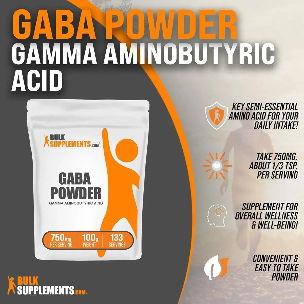 BULK SUPPLEMENTS - Bulk Supplements Gamma Aminobutyric Acid Powder 100Gr. - The Red Vitamin MX - Suplementos Alimenticios - {{ shop.shopifyCountryName }}