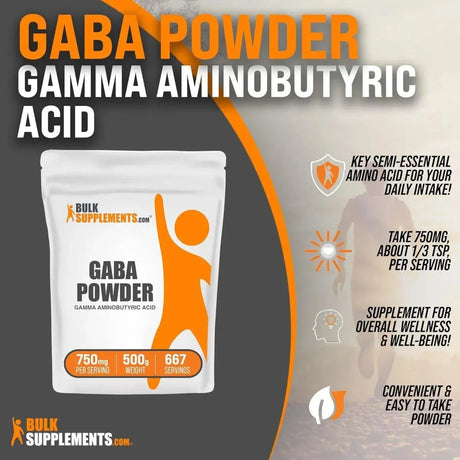 BULK SUPPLEMENTS - Bulk Supplements Gamma Aminobutyric Acid Powder 500Gr. - The Red Vitamin MX - Suplementos Alimenticios - {{ shop.shopifyCountryName }}