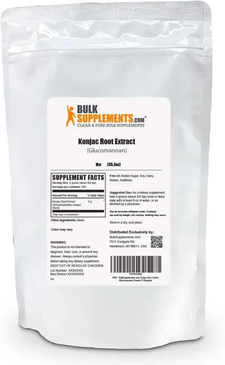 BULK SUPPLEMENTS - Bulk Supplements Glucomannan Powder 1 Kg. - The Red Vitamin MX - Suplementos Alimenticios - {{ shop.shopifyCountryName }}