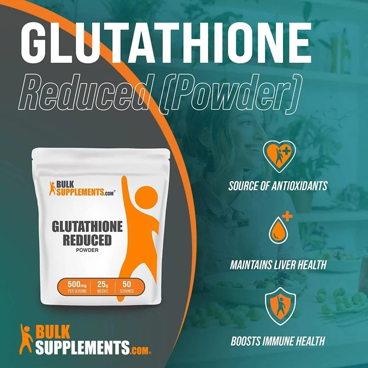 BULK SUPPLEMENTS - Bulk Supplements Glutathione Reduced 25G. - The Red Vitamin MX - Suplementos Alimenticios - {{ shop.shopifyCountryName }}