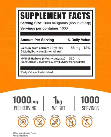 BULK SUPPLEMENTS - Bulk Supplements HMB Powder 1 Kg. - The Red Vitamin MX - Suplementos Alimenticios - {{ shop.shopifyCountryName }}