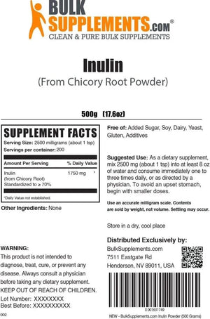 BULK SUPPLEMENTS - Bulk Supplements Inulin Powder 500Gr. - The Red Vitamin MX - Suplementos Alimenticios - {{ shop.shopifyCountryName }}