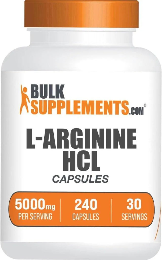 BULK SUPPLEMENTS - Bulk Supplements L-Arginine HCl 5000Mg. 240 Capsulas - The Red Vitamin MX - Suplementos Alimenticios - {{ shop.shopifyCountryName }}