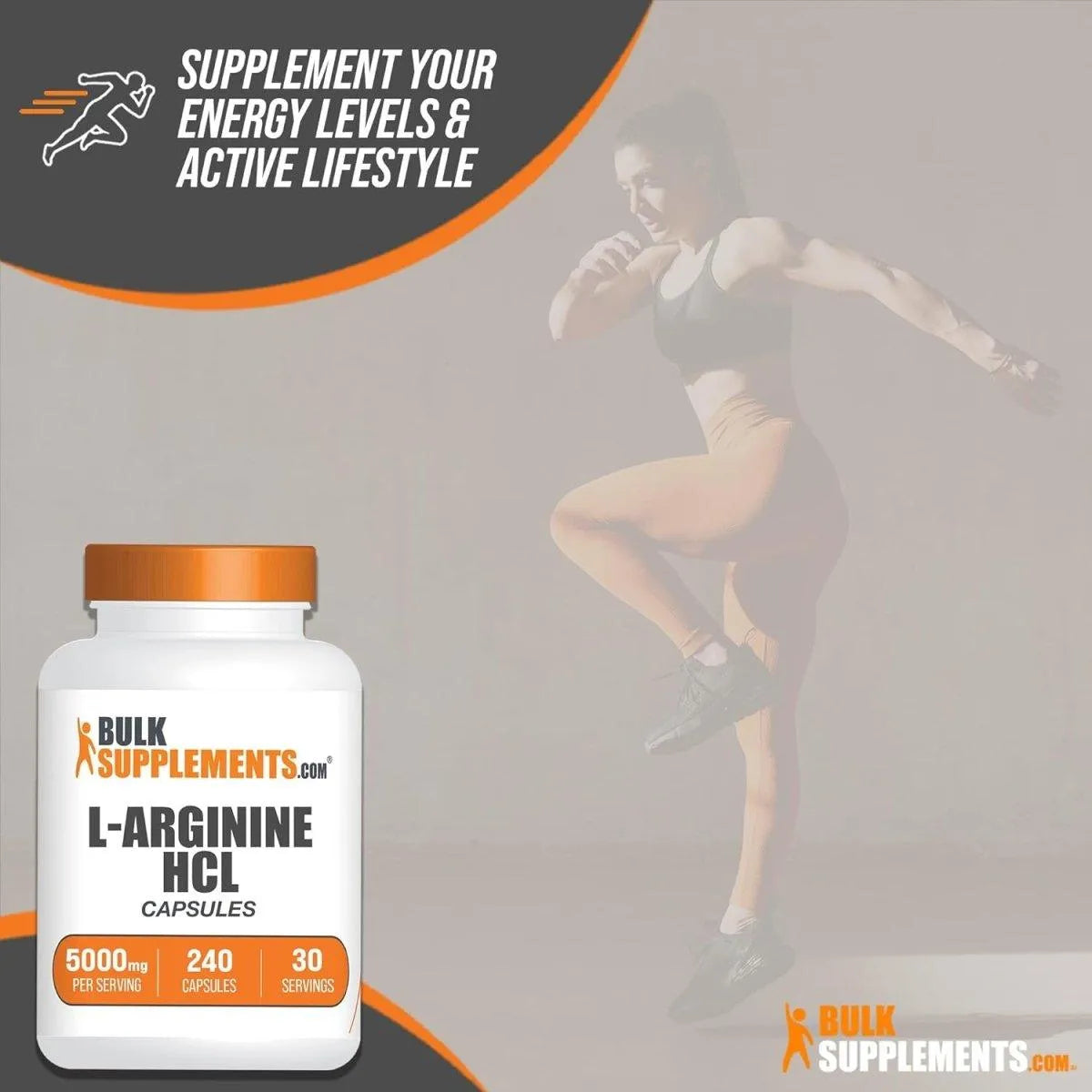 BULK SUPPLEMENTS - Bulk Supplements L-Arginine HCl 5000Mg. 240 Capsulas - The Red Vitamin MX - Suplementos Alimenticios - {{ shop.shopifyCountryName }}