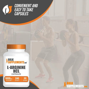 BULK SUPPLEMENTS - Bulk Supplements L-Arginine HCl 5000Mg. 240 Capsulas - The Red Vitamin MX - Suplementos Alimenticios - {{ shop.shopifyCountryName }}