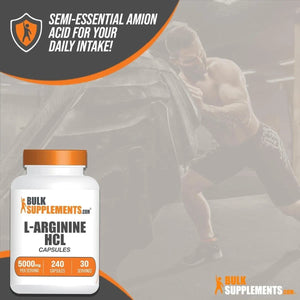 BULK SUPPLEMENTS - Bulk Supplements L-Arginine HCl 5000Mg. 240 Capsulas - The Red Vitamin MX - Suplementos Alimenticios - {{ shop.shopifyCountryName }}