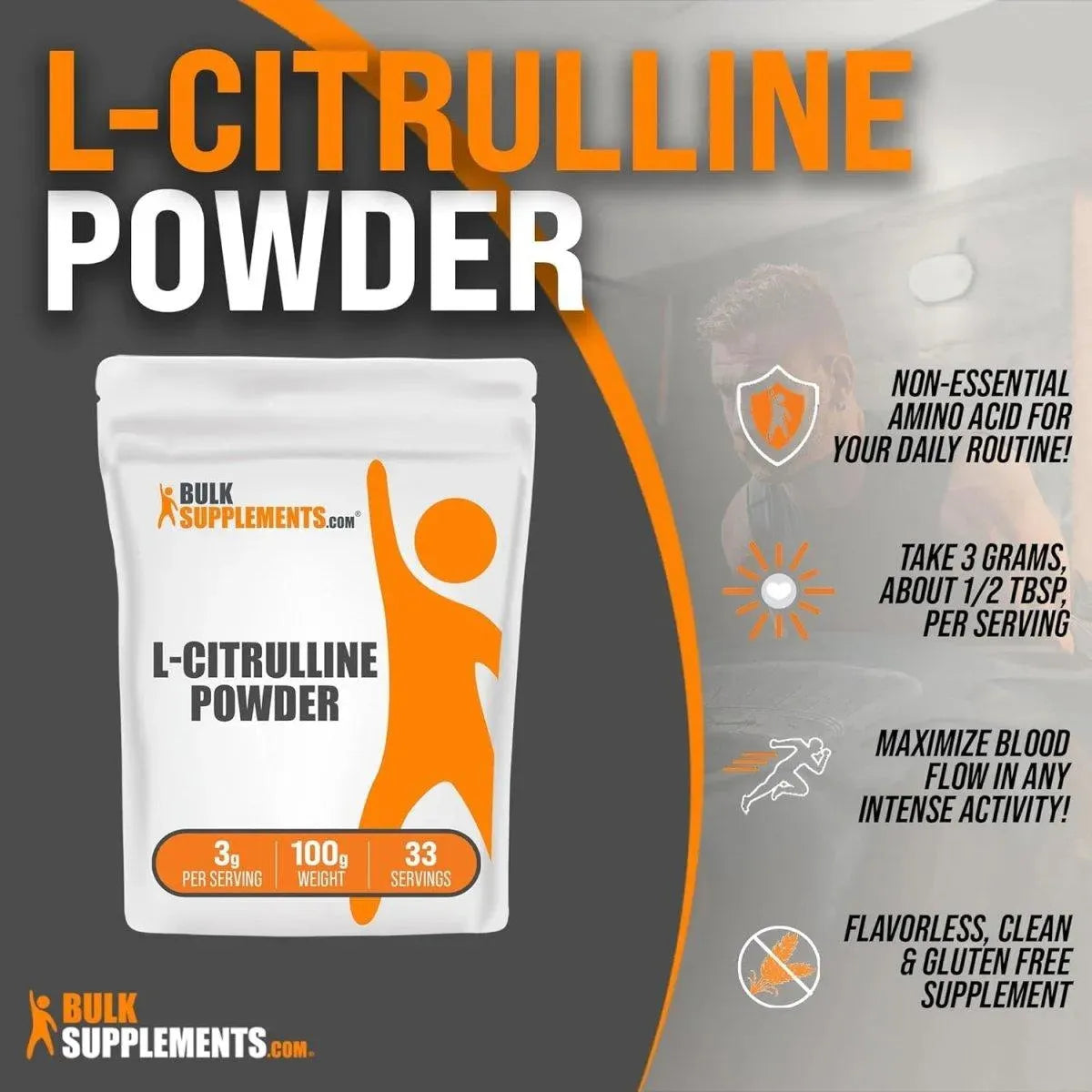 BULK SUPPLEMENTS - Bulk Supplements L-Citrulline Powder 100Gr. - The Red Vitamin MX - Suplementos Alimenticios - {{ shop.shopifyCountryName }}