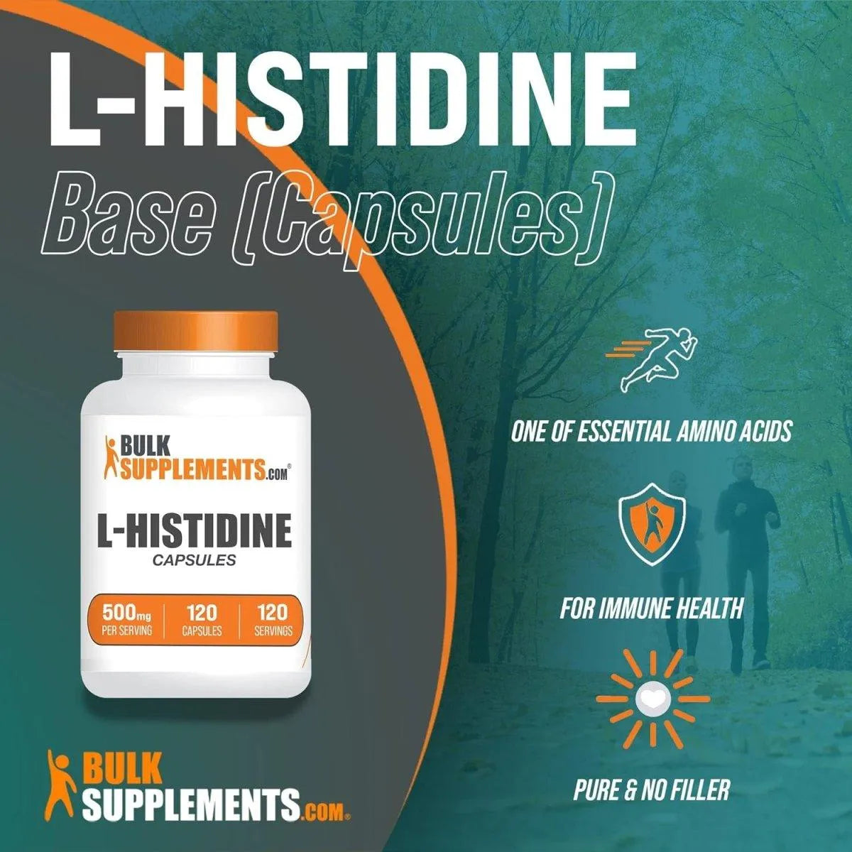 BULK SUPPLEMENTS - Bulk Supplements L-Histidine 500Mg. 120 Capsulas - The Red Vitamin MX - Suplementos Alimenticios - {{ shop.shopifyCountryName }}