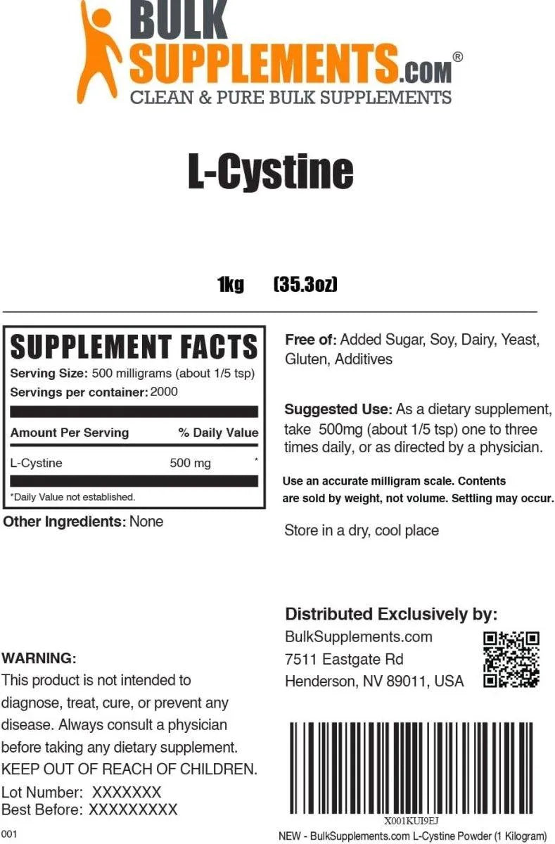 BULK SUPPLEMENTS - Bulk Supplements L-Histidine HCl Powder 1 Kg. - The Red Vitamin MX - Suplementos Alimenticios - {{ shop.shopifyCountryName }}