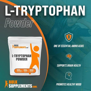 BULK SUPPLEMENTS - Bulk Supplements L-Tryptophan Powder 1000 Servicios 500Gr. - The Red Vitamin MX - Suplementos Alimenticios - {{ shop.shopifyCountryName }}