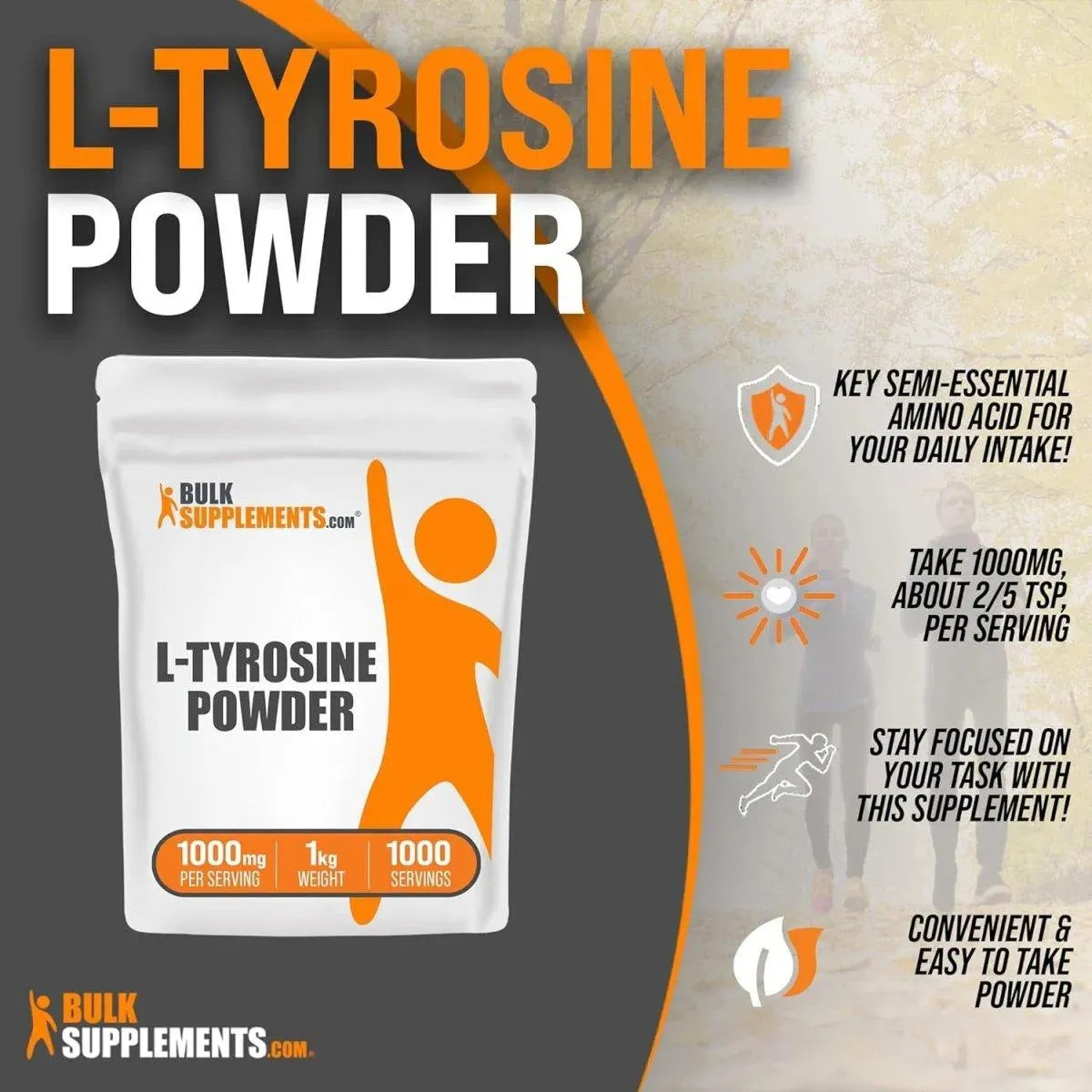 BULK SUPPLEMENTS - Bulk Supplements L-Tyrosine Powder 1Kg. - The Red Vitamin MX - Suplementos Alimenticios - {{ shop.shopifyCountryName }}