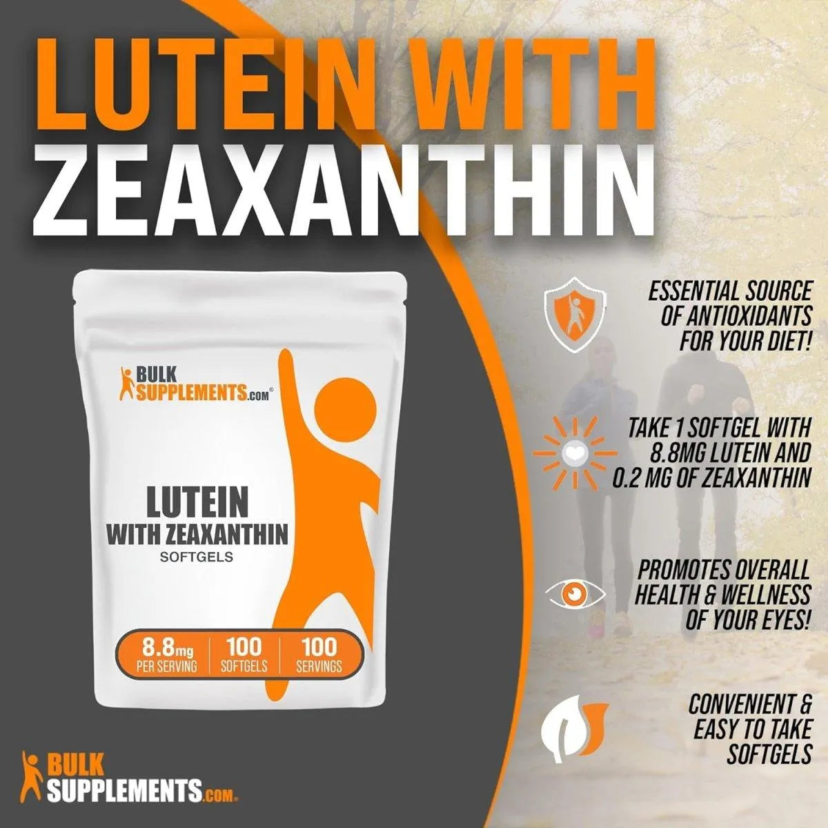 BULK SUPPLEMENTS - Bulk Supplements Lutein with Zeaxanthin 100 Capsulas Blandas - The Red Vitamin MX - Suplementos Alimenticios - {{ shop.shopifyCountryName }}