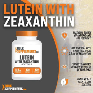 BULK SUPPLEMENTS - Bulk Supplements Lutein with Zeaxanthin 120 Capsulas Blandas - The Red Vitamin MX - Suplementos Alimenticios - {{ shop.shopifyCountryName }}