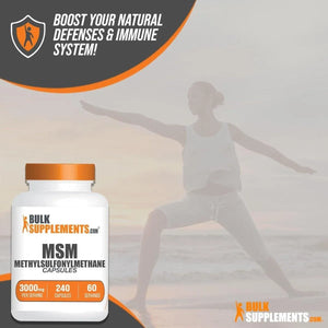 BULK SUPPLEMENTS - Bulk Supplements MSM 3000Mg. 240 Capsulas - The Red Vitamin MX - Suplementos Alimenticios - {{ shop.shopifyCountryName }}