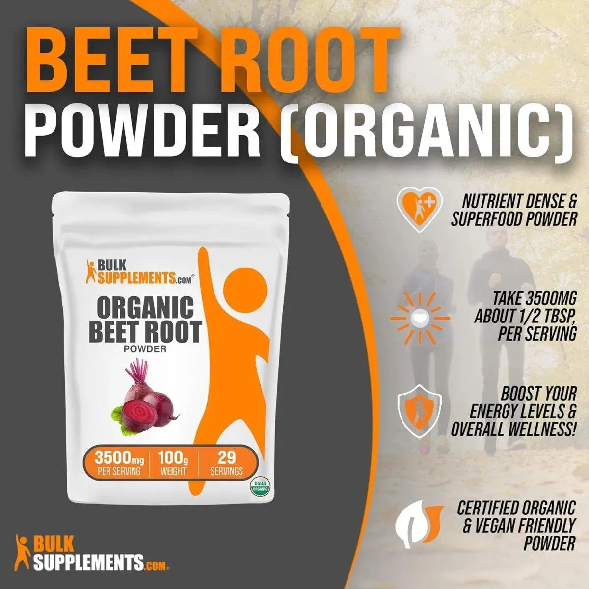 BULK SUPPLEMENTS - Bulk Supplements Organic Beet Root Powder 100Gr. - The Red Vitamin MX - Suplementos Alimenticios - {{ shop.shopifyCountryName }}