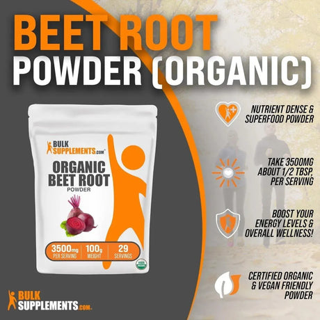 BULK SUPPLEMENTS - Bulk Supplements Organic Beet Root Powder 100Gr. - The Red Vitamin MX - Suplementos Alimenticios - {{ shop.shopifyCountryName }}