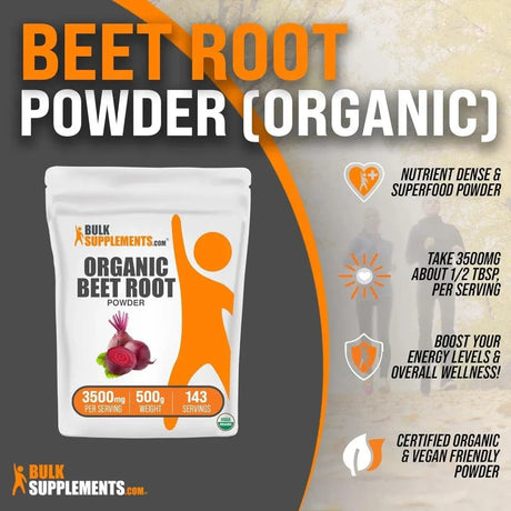 BULK SUPPLEMENTS - Bulk Supplements Organic Beet Root Powder 500Gr. - The Red Vitamin MX - Suplementos Alimenticios - {{ shop.shopifyCountryName }}