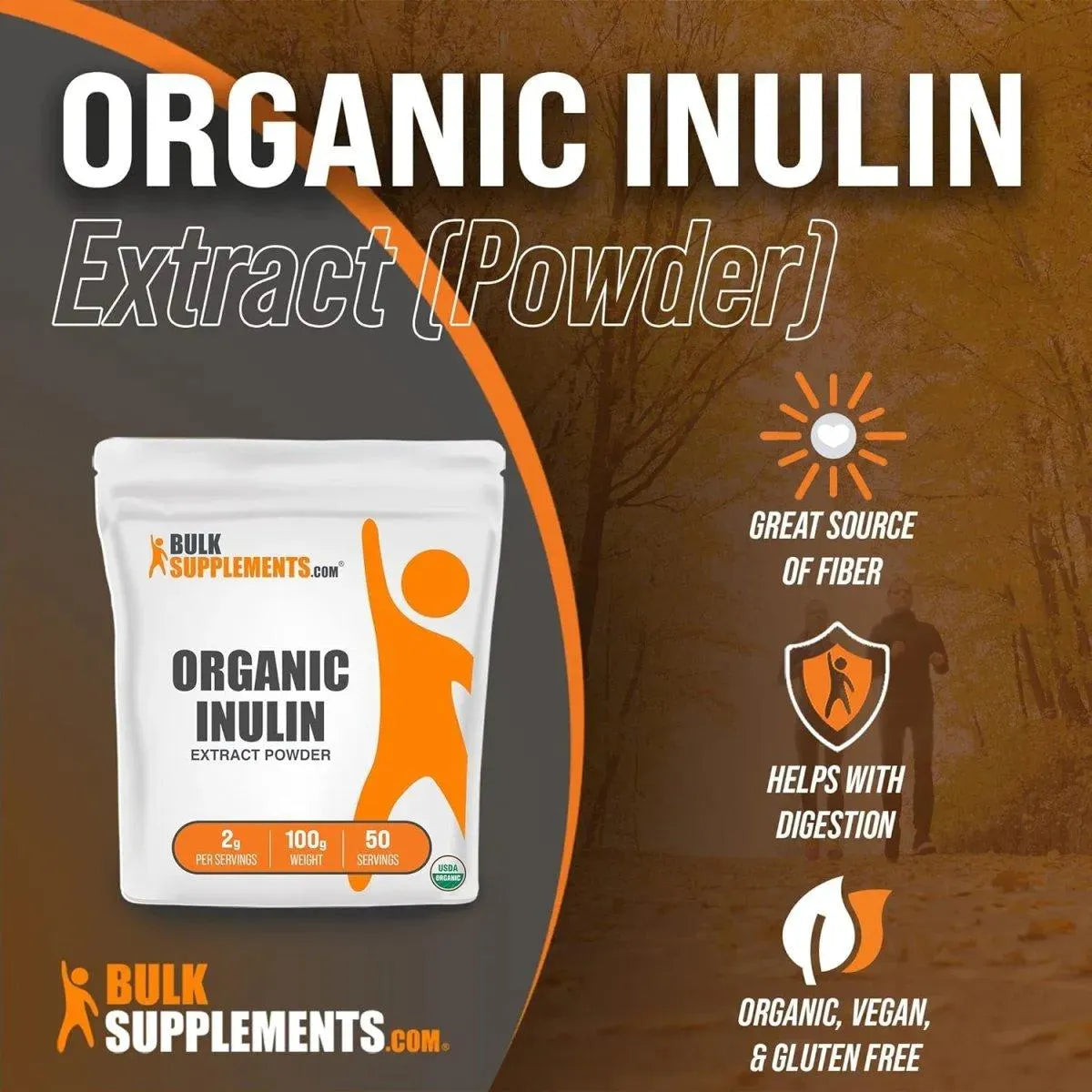 BULK SUPPLEMENTS - Bulk Supplements Organic Inulin Extract Powder 100Gr. - The Red Vitamin MX - Suplementos Alimenticios - {{ shop.shopifyCountryName }}