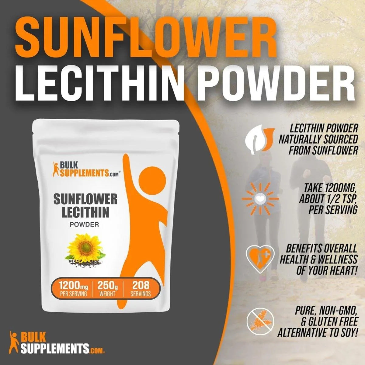 BULK SUPPLEMENTS - Bulk Supplements Sunflower Lecithin Powder 250Gr. - The Red Vitamin MX - Suplementos Alimenticios - {{ shop.shopifyCountryName }}