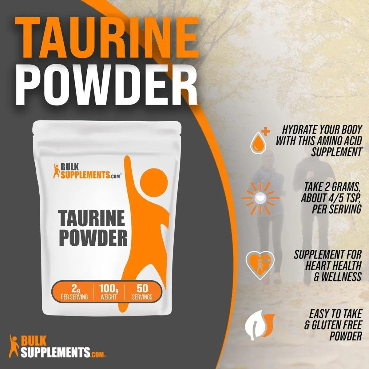 BULK SUPPLEMENTS - Bulk Supplements Taurine Powder 100Gr. - The Red Vitamin MX - Suplementos Alimenticios - {{ shop.shopifyCountryName }}