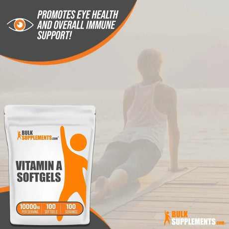 BULK SUPPLEMENTS - Bulk Supplements Vitamin A 10000 IU 100 Capsulas Blandas - The Red Vitamin MX - Suplementos Alimenticios - {{ shop.shopifyCountryName }}