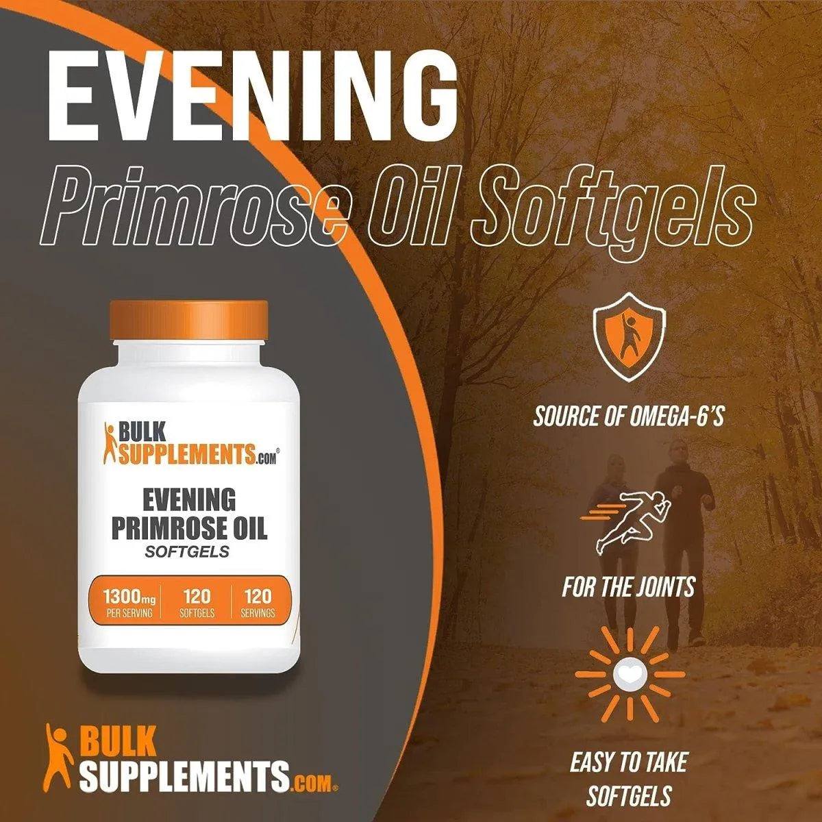 BULK SUPPLEMENTS - BULKSUPPLEMENTS Evening Primrose Oil 1300Mg. 120 Capsulas Blandas - The Red Vitamin MX - Suplementos Alimenticios - {{ shop.shopifyCountryName }}