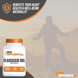 BULK SUPPLEMENTS - BULKSUPPLEMENTS Flaxseed Oil 1000Mg. 240 Capsulas Blandas - The Red Vitamin MX - Suplementos Alimenticios - {{ shop.shopifyCountryName }}