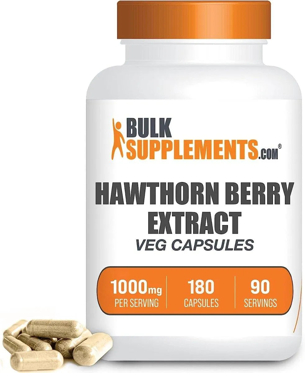 BULK SUPPLEMENTS - BULKSUPPLEMENTS Hawthorn Berry Extract 1000Mg. 180 Capsulas - The Red Vitamin MX - Suplementos Alimenticios - {{ shop.shopifyCountryName }}