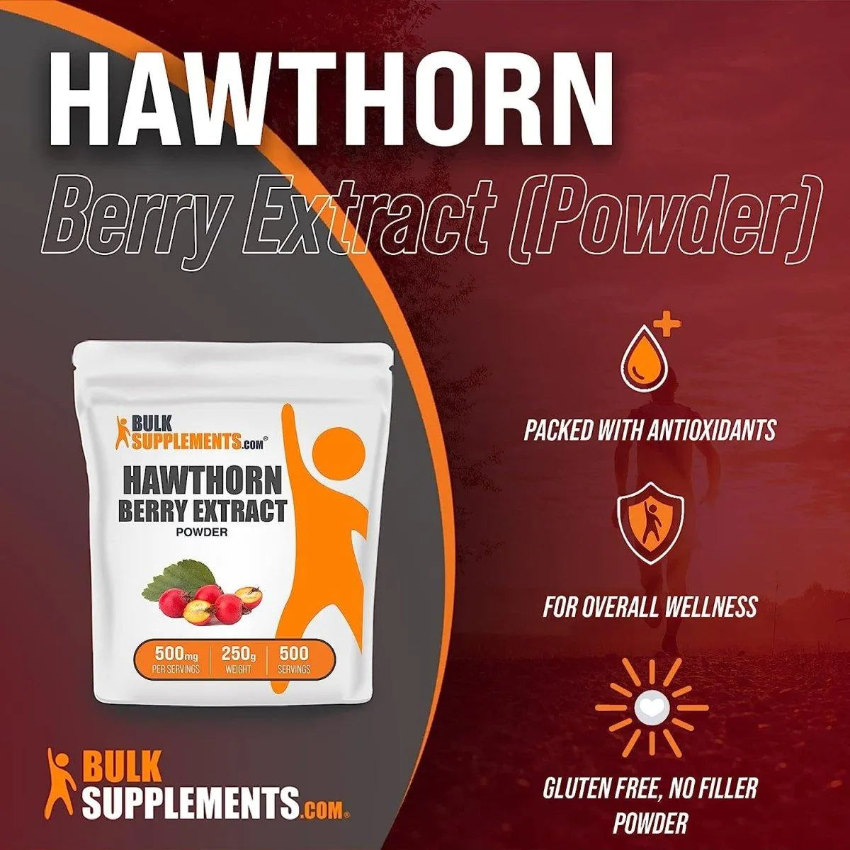 BULK SUPPLEMENTS - BulkSupplements Hawthorn Berry Extract Powder 250Gr. - The Red Vitamin MX - Suplementos Alimenticios - {{ shop.shopifyCountryName }}