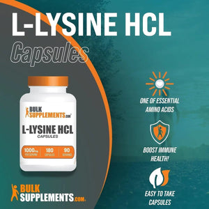 BULK SUPPLEMENTS - BULKSUPPLEMENTS L-Lysine 1000Mg. 180 Capsulas - The Red Vitamin MX - Suplementos Alimenticios - {{ shop.shopifyCountryName }}