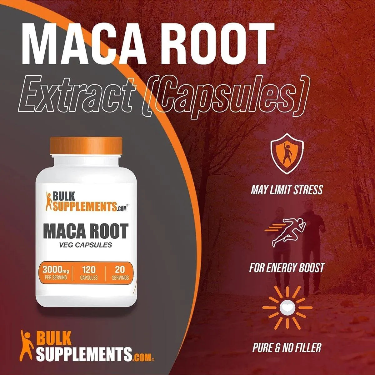 BULK SUPPLEMENTS - BULKSUPPLEMENTS Maca Root 3000Mg. 120 Capsulas - The Red Vitamin MX - Suplementos Alimenticios - {{ shop.shopifyCountryName }}