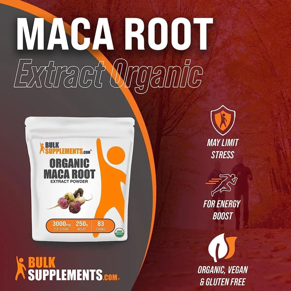 BULK SUPPLEMENTS - BULKSUPPLEMENTS Organic Maca Root Extract Powder 250Gr. - The Red Vitamin MX - Suplementos Alimenticios - {{ shop.shopifyCountryName }}