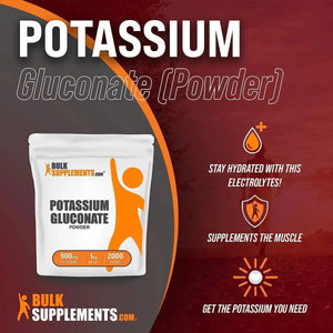 BULK SUPPLEMENTS - BulkSupplements Potassium Gluconate Powder 500Mg. 1Kg. - The Red Vitamin MX - Suplementos Alimenticios - {{ shop.shopifyCountryName }}